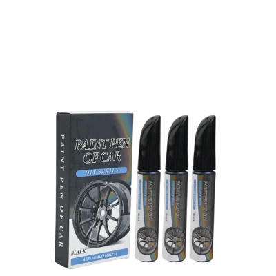 3 PCS Black car wheel scratch care pen, car paint scratch, scratch cleaning care touch up pen