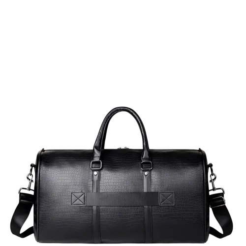 Men’s Travel Tote Bag, Solid Color Handbag with Zipper Closure, Fashionable Casual Simple Design,…