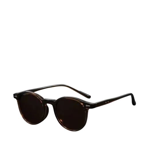 Unisex Vintage Round Frame Sunglasses, Trendy Casual Sunglasses for Everyday Use