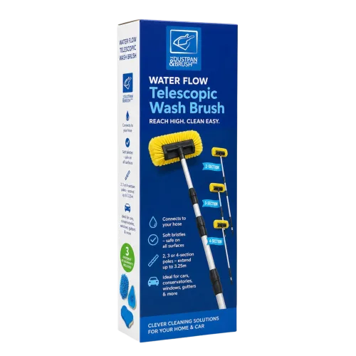 Water Fed Brush with Hose Attachment, 2, 3 or 4 Section Telescopic Car Wash Brush